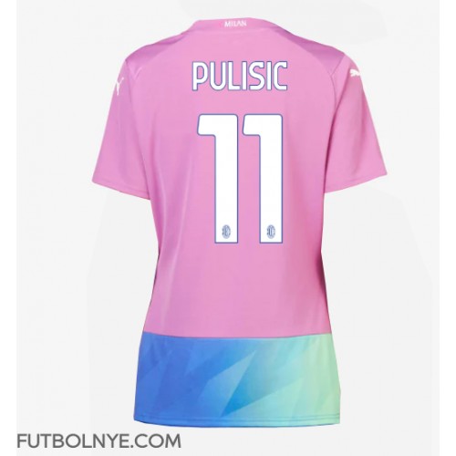 Camiseta AC Milan Christian Pulisic #11 Tercera Equipación para mujer 2023-24 manga corta